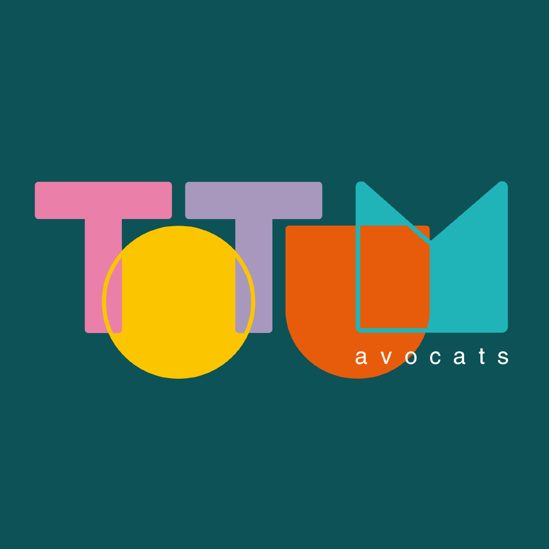 Logo pour avocat de totum Avocats, il se compose d'éléments de design classiques utilisant une large typographie, avec des formes géométriques contemporaines. Un logo pour avocat qui symbolise à la fois stabilité et dynamisme.